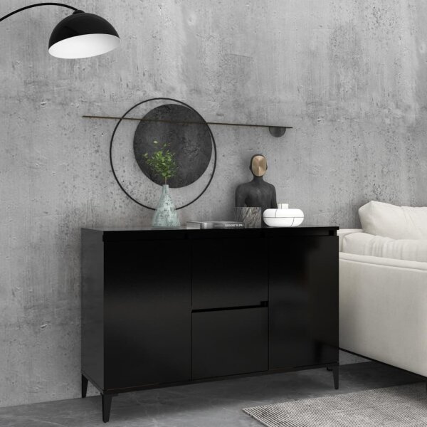 vidaXL Sideboard Schwarz 104x35x70 cm Holzwerkstoff