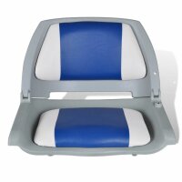 Bootssitz Bootsstuhl Steuerstuhl Anglerstuhl klappbar Blau-weiß