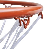 vidaXL Basketballkorb-Set Hangring mit Netz Orange 45 cm