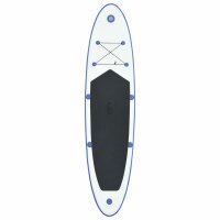 vidaXL Stand Up Paddle Board SUP Aufblasbar Blau und Wei&szlig;