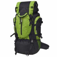 vidaXL Wanderrucksack XXL 75 L schwarz und grün