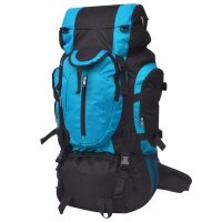 vidaXL Wanderrucksack XXL 75 L schwarz und blau