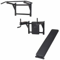 vidaXL Multifunktionaler Fitness-Kraftturm zur Wandmontage Schwarz