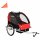 vidaXL 2-in-1 Kinder Fahrradanh&auml;nger &amp; Kinderwagen Schwarz und Rot