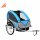 vidaXL 2-in-1 Kinder Fahrradanh&auml;nger &amp; Kinderwagen Blau und Grau