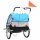 vidaXL 2-in-1 Kinder Fahrradanh&auml;nger &amp; Kinderwagen Blau und Grau