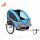 vidaXL 2-in-1 Kinder Fahrradanh&auml;nger &amp; Kinderwagen Blau und Grau