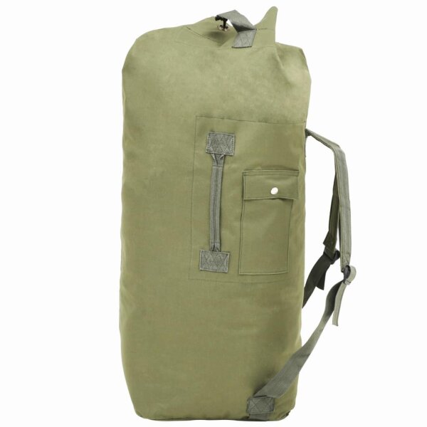 vidaXL Seesack Army Style 85 L Olivgr&uuml;n