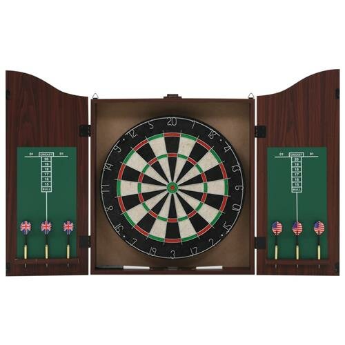 vidaXL Professionelles Dartboard Sisal mit Schrank und 6 Dartpfeilen