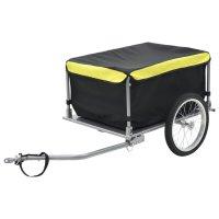 vidaXL Fahrrad-Lastenanhänger Schwarz und Gelb 65 kg