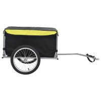 vidaXL Fahrrad-Lastenanhänger Schwarz und Gelb 65 kg