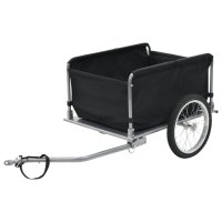 vidaXL Fahrrad-Lastenanhänger Schwarz und Gelb 65 kg