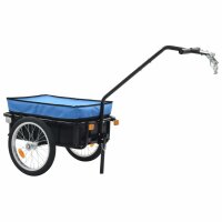 vidaXL Fahrradanh&auml;nger/Handwagen 155x60x83 cm Stahl Blau