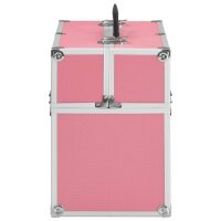 vidaXL Kosmetikkoffer 37 x 24 x 35 cm Rosa Aluminium