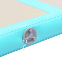 vidaXL Aufblasbare Gymnastikmatte mit Pumpe 400x100x10 cm PVC Gr&uuml;n