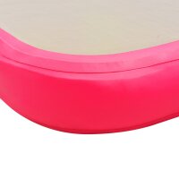 vidaXL Aufblasbare Gymnastikmatte mit Pumpe 700&times;100&times;10 cm PVC Rosa