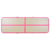 vidaXL Aufblasbare Gymnastikmatte mit Pumpe 700&times;100&times;10 cm PVC Rosa