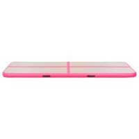 vidaXL Aufblasbare Gymnastikmatte mit Pumpe 700&times;100&times;10 cm PVC Rosa