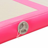 vidaXL Aufblasbare Gymnastikmatte mit Pumpe 700&times;100&times;10 cm PVC Rosa