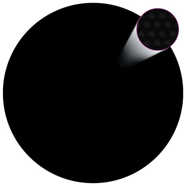 vidaXL Poolabdeckung Schwarz 300 cm PE