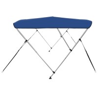 vidaXL 3-Bow Bimini Top Blau 183x160x137 cm