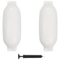 vidaXL Bootsfender 2 Stk. Weiß 69 x 21,5 cm PVC