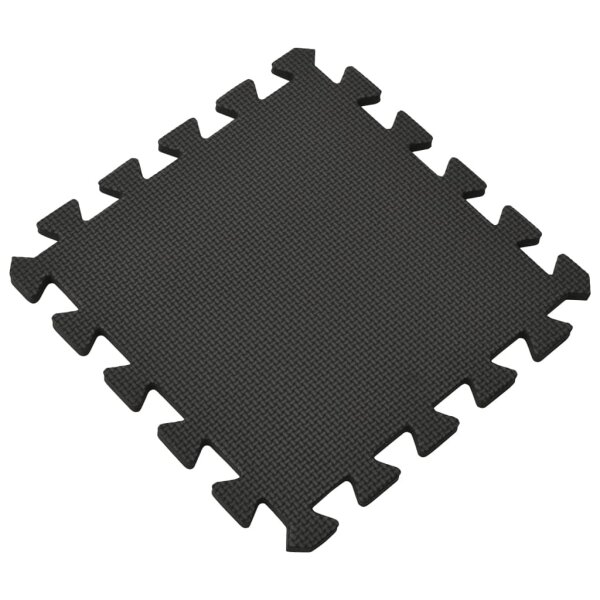 vidaXL Bodenmatten 54 Stk. 4,86 ㎡ EVA-Schaumstoff Schwarz
