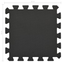 vidaXL Bodenmatten 54 Stk. 4,86 ㎡ EVA-Schaumstoff Schwarz