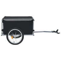 vidaXL Fahrrad-Lastenanh&auml;nger Schwarz und Grau 65 kg