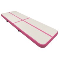 vidaXL Aufblasbare Gymnastikmatte mit Pumpe 300x100x15 cm PVC Rosa