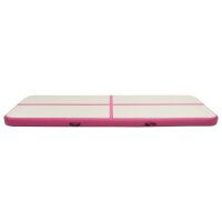 vidaXL Aufblasbare Gymnastikmatte mit Pumpe 400x100x15 cm PVC Rosa