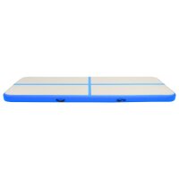 vidaXL Aufblasbare Gymnastikmatte mit Pumpe 500x100x15 cm PVC Blau