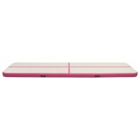 vidaXL Aufblasbare Gymnastikmatte mit Pumpe 700x100x15 cm PVC Rosa