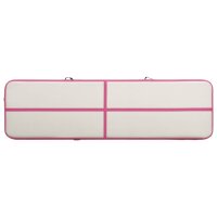 vidaXL Aufblasbare Gymnastikmatte mit Pumpe 700x100x15 cm PVC Rosa