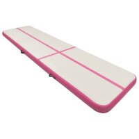 vidaXL Aufblasbare Gymnastikmatte mit Pumpe 800x100x15 cm PVC Rosa