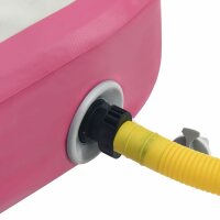 vidaXL Aufblasbare Gymnastikmatte mit Pumpe 500x100x20 cm PVC Rosa