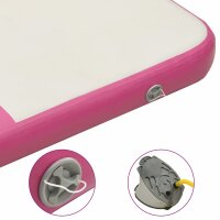 vidaXL Aufblasbare Gymnastikmatte mit Pumpe 200x200x10 cm PVC Rosa