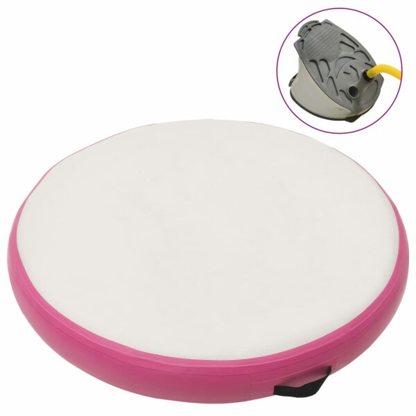 vidaXL Aufblasbare Gymnastikmatte mit Pumpe 100x100x20 cm PVC Rosa