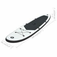 vidaXL Aufblasbares Stand Up Paddle Board Set Schwarz und Wei&szlig;