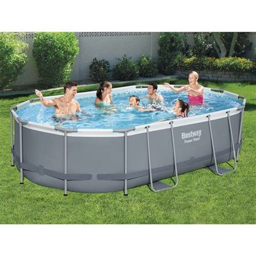 Bestway Power Steel Swimmingpool-Set Oval 488x305x107 cm