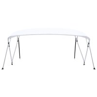 vidaXL 4-Bow Bimini Top Weiß 243x(230-244)x137 cm