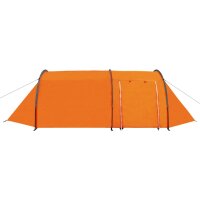 vidaXL Campingzelt 4 Personen Grau und Orange