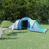 vidaXL Campingzelt 6 Personen Blau und Gr&uuml;n