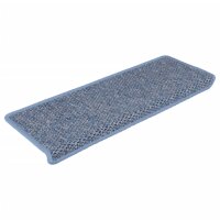 vidaXL Treppenmatten Selbstklebend Sisal-Optik 15 Stk. 65x25 cm Blau