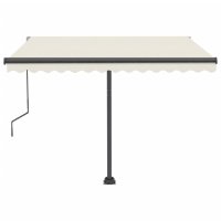 vidaXL Standmarkise Automatisch 300x250 cm Creme