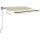 vidaXL Standmarkise Einziehbar Handbetrieben 350x250 cm Creme