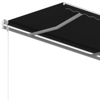 vidaXL Standmarkise Einziehbar Handbetrieben 350x250 cm Anthrazit
