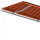 vidaXL Standmarkise Einziehbar Handbetrieben 350x250 cm Orange/Braun