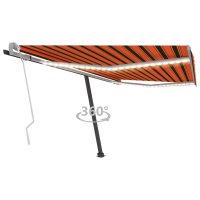 vidaXL Gelenkarmmarkise Einziehbar mit LED 400x300 cm...