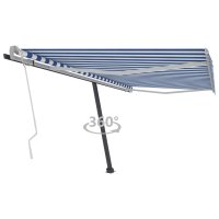 vidaXL Standmarkise Einziehbar Handbetrieben 450x300 cm...